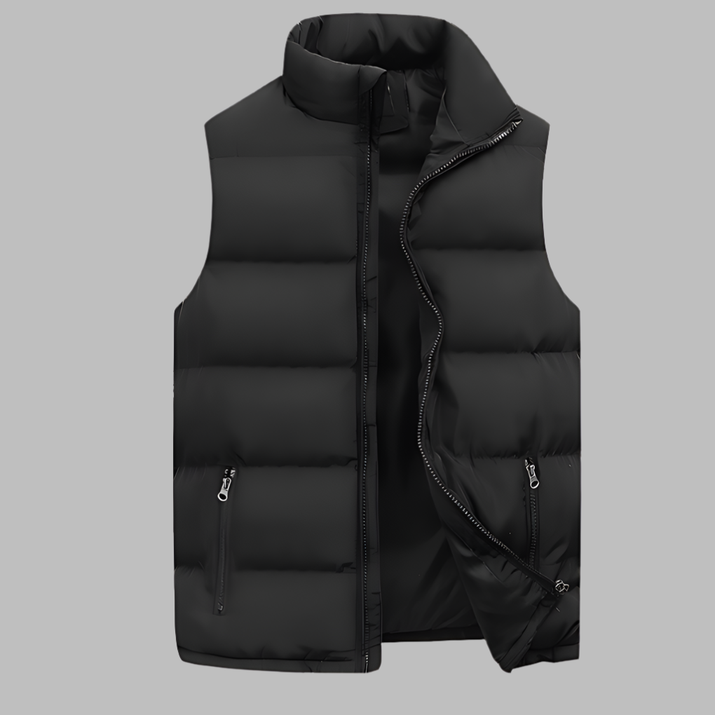 Silvan | Gepolsterte Herrenweste mit Stehkragen und Zipper