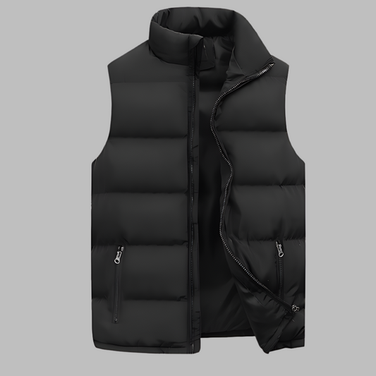 Silvan | Gepolsterte Herrenweste mit Stehkragen und Zipper