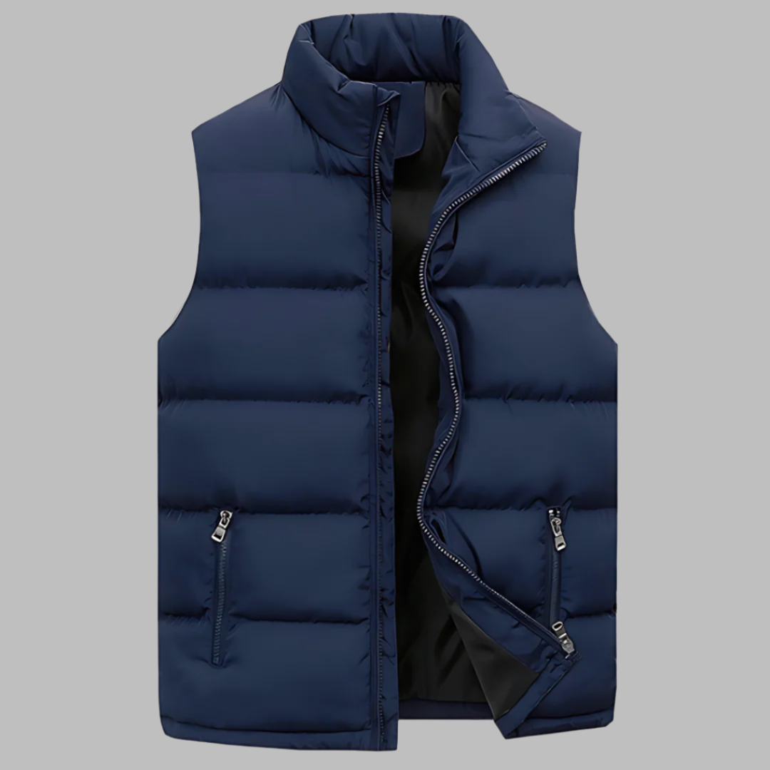 Silvan | Gepolsterte Herrenweste mit Stehkragen und Zipper