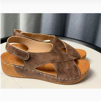 Solea Comfort | Damen Sandalen mit stützendem Fussbett und Klettverschluss
