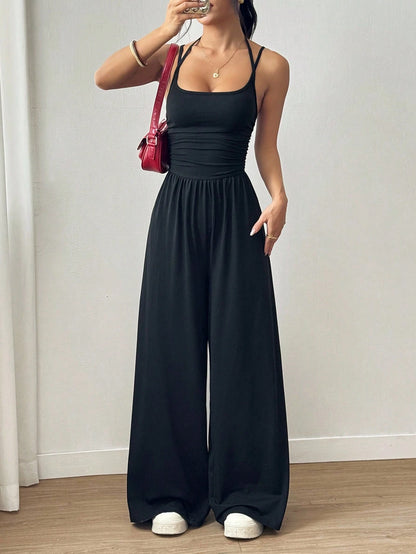 Sophie | Jumpsuit mit weitem Bein und Spaghettiträgern