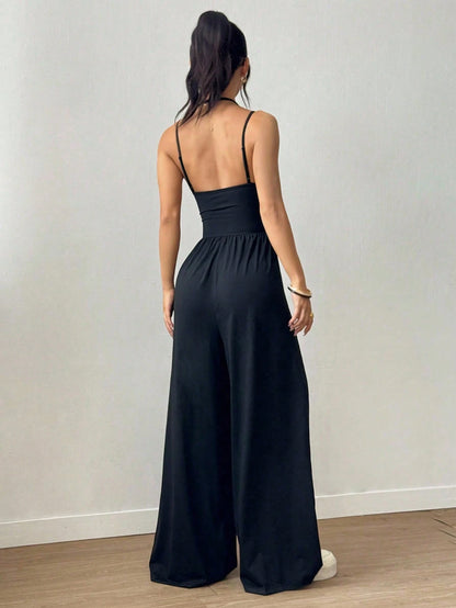 Sophie | Jumpsuit mit weitem Bein und Spaghettiträgern