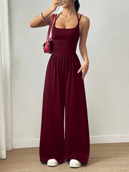 Sophie | Jumpsuit mit weitem Bein und Spaghettiträgern