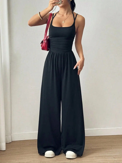 Sophie | Jumpsuit mit weitem Bein und Spaghettiträgern