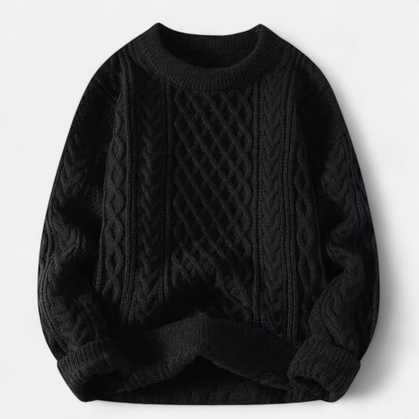 Soren | Gemütlicher Strickpullover mit klassischem Zopfmuster für Herren