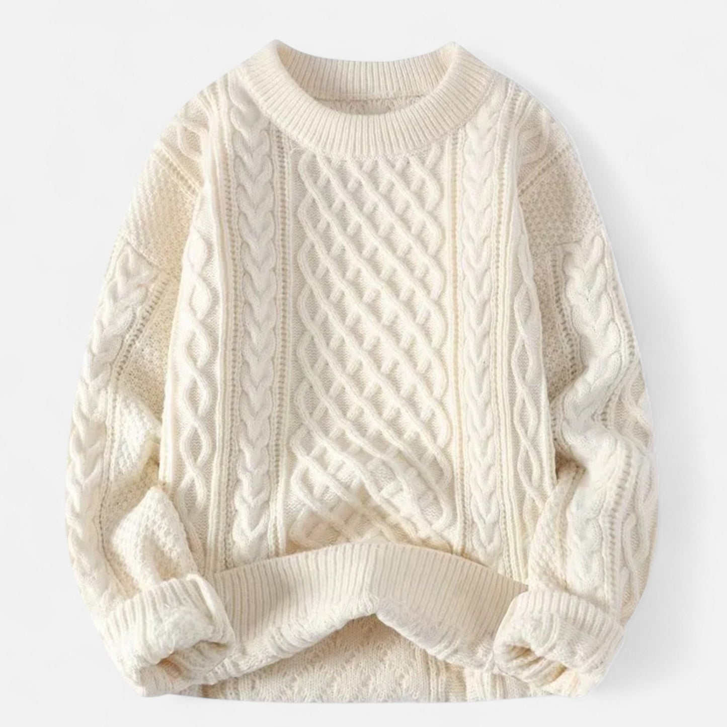Soren | Gemütlicher Strickpullover mit klassischem Zopfmuster für Herren
