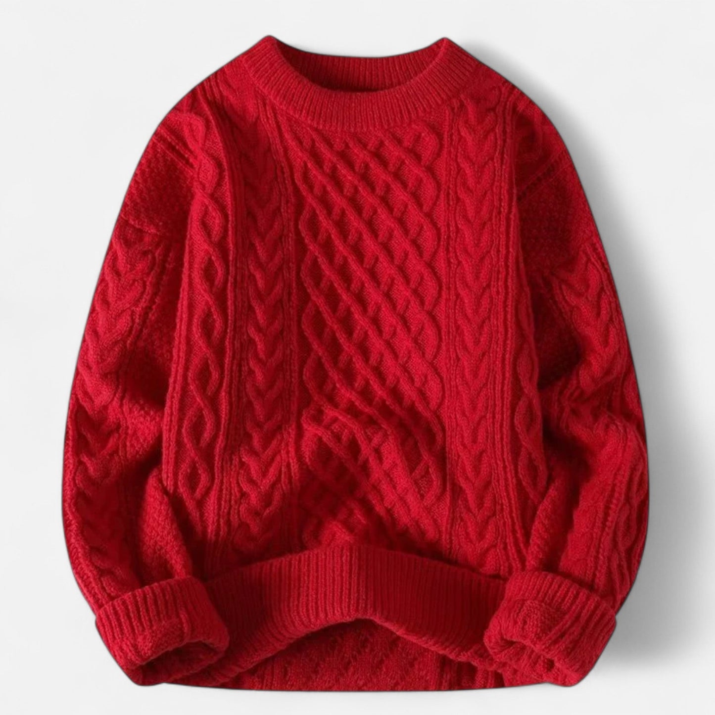 Soren | Gemütlicher Strickpullover mit klassischem Zopfmuster für Herren