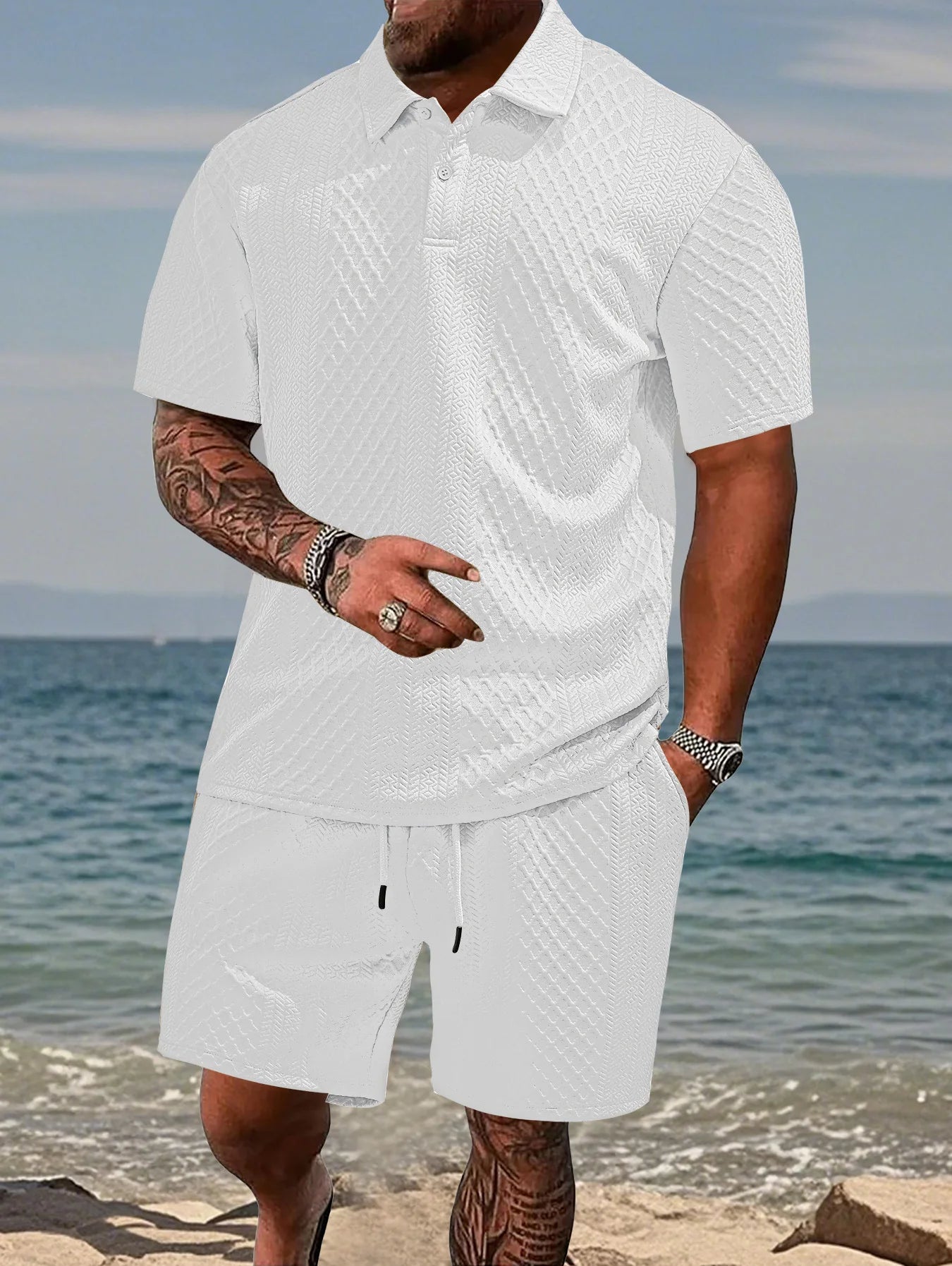 Taron | Polo-Shirt und Shorts für Herren