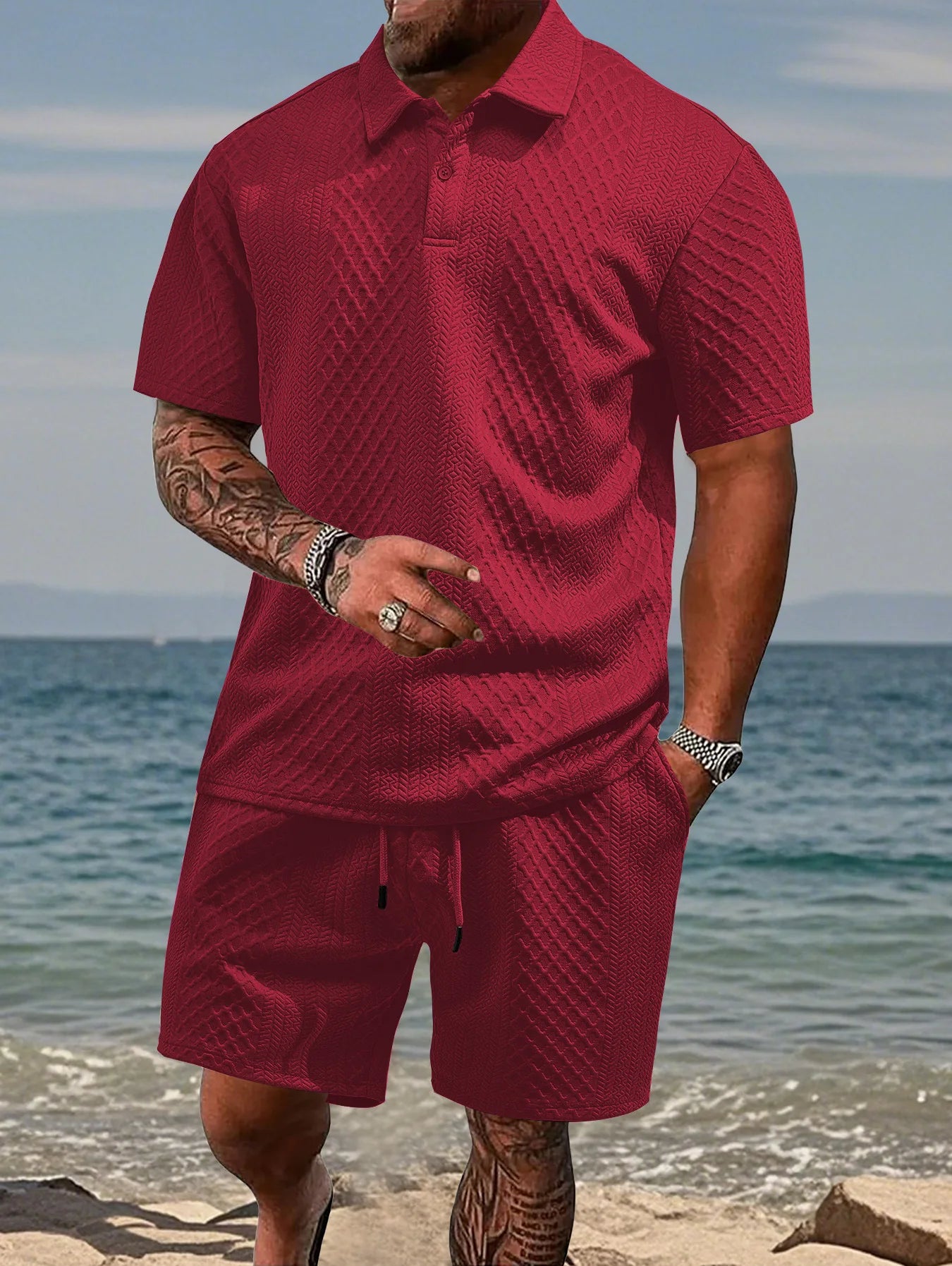 Taron | Polo-Shirt und Shorts für Herren