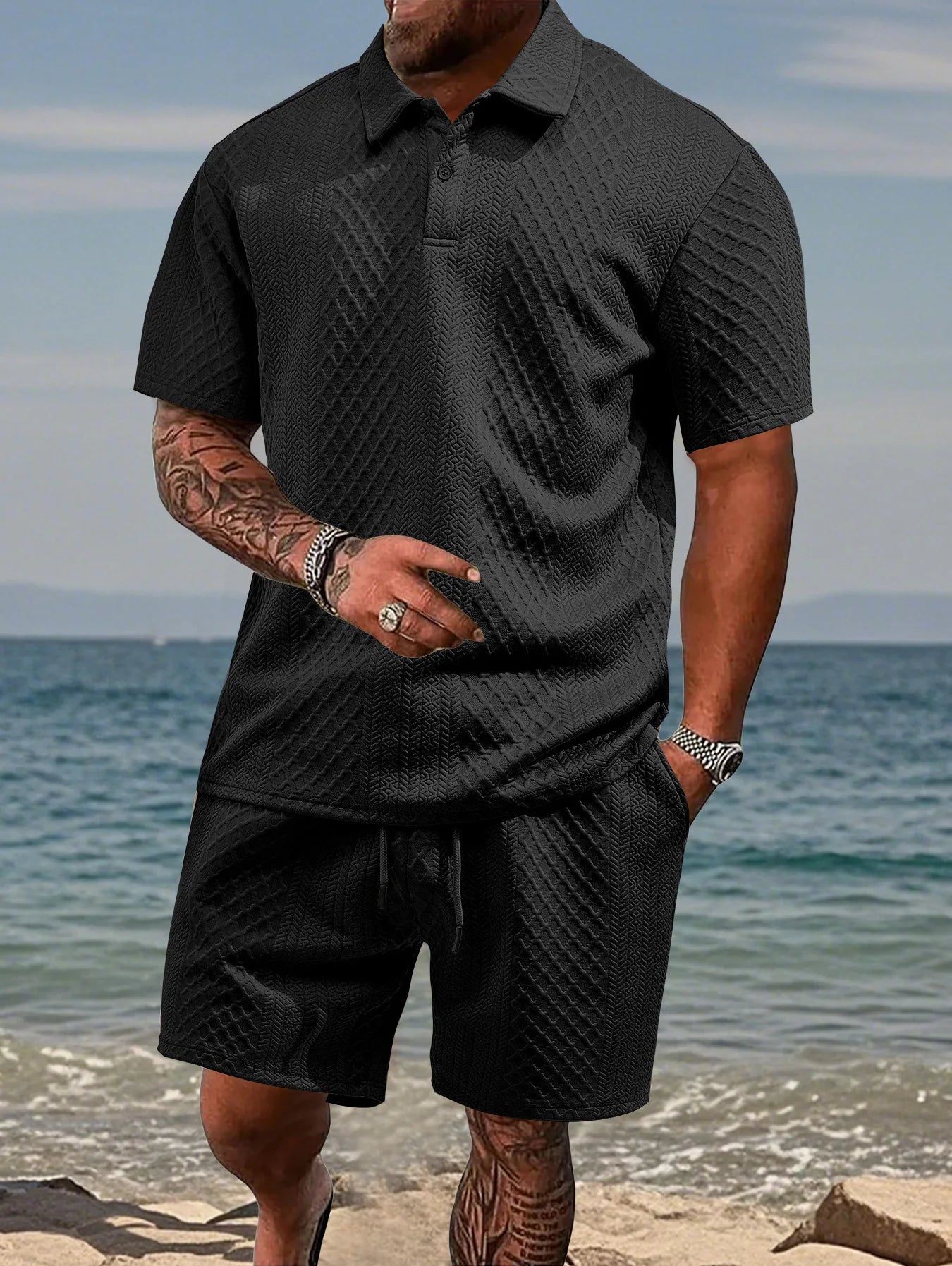 Taron | Polo-Shirt und Shorts für Herren