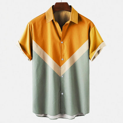 Timo | Hemd im Sommer-Design mit Retro-Streifenmuster