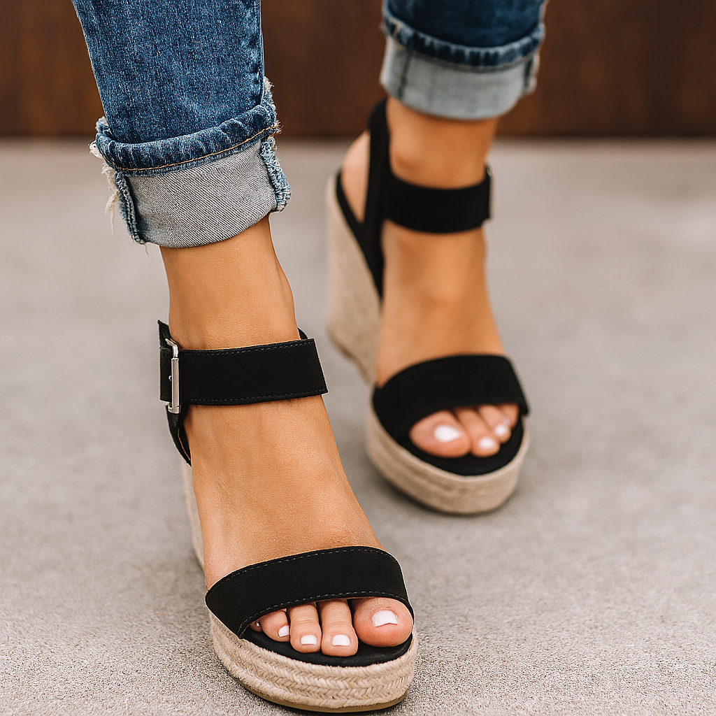 Valena | Damen Espadrilles mit Keilabsatz