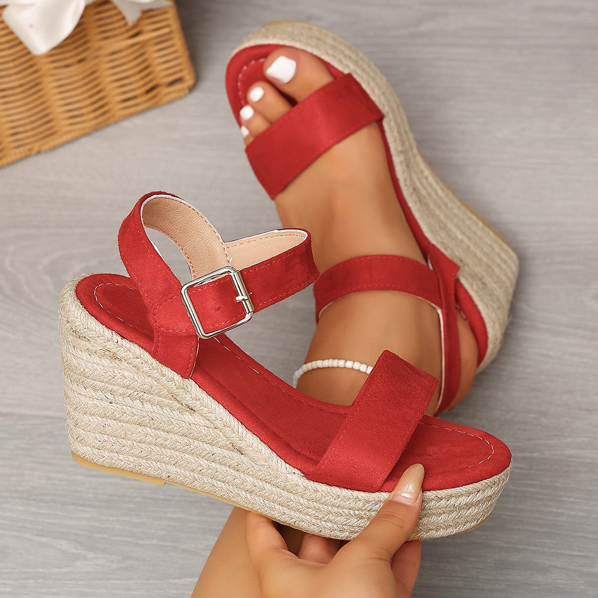 Valena | Damen Espadrilles mit Keilabsatz