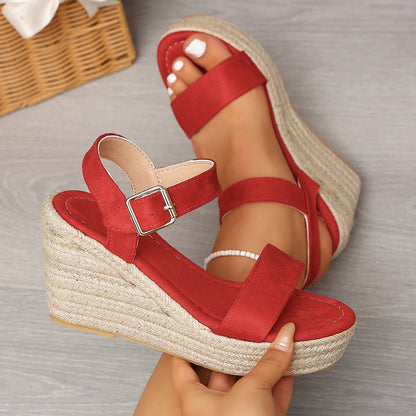 Valena | Damen Espadrilles mit Keilabsatz