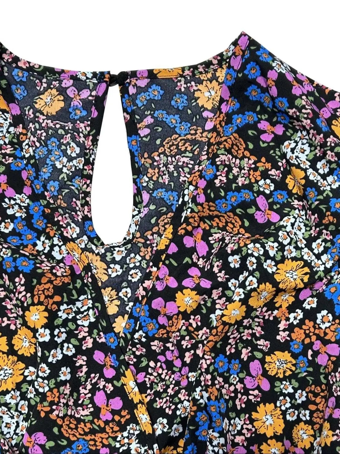 Vanessa | Floraler Damen Jumpsuit mit Volantärmeln