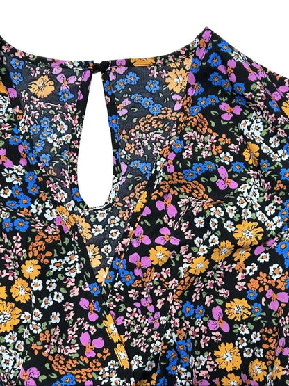 Vanessa | Floraler Damen Jumpsuit mit Volantärmeln