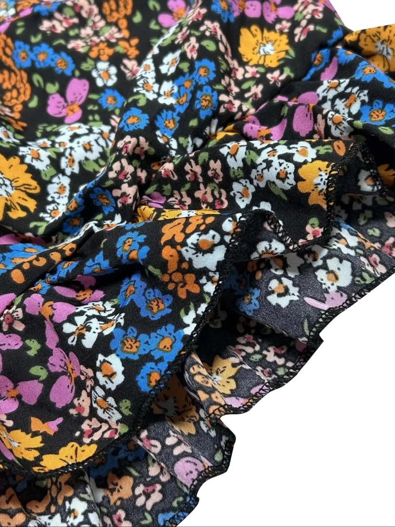 Vanessa | Floraler Damen Jumpsuit mit Volantärmeln