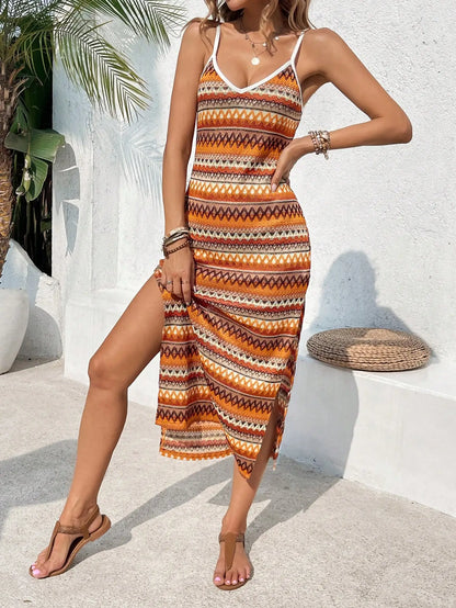 Zahara | Bohemian Kleid mit V-Ausschnitt